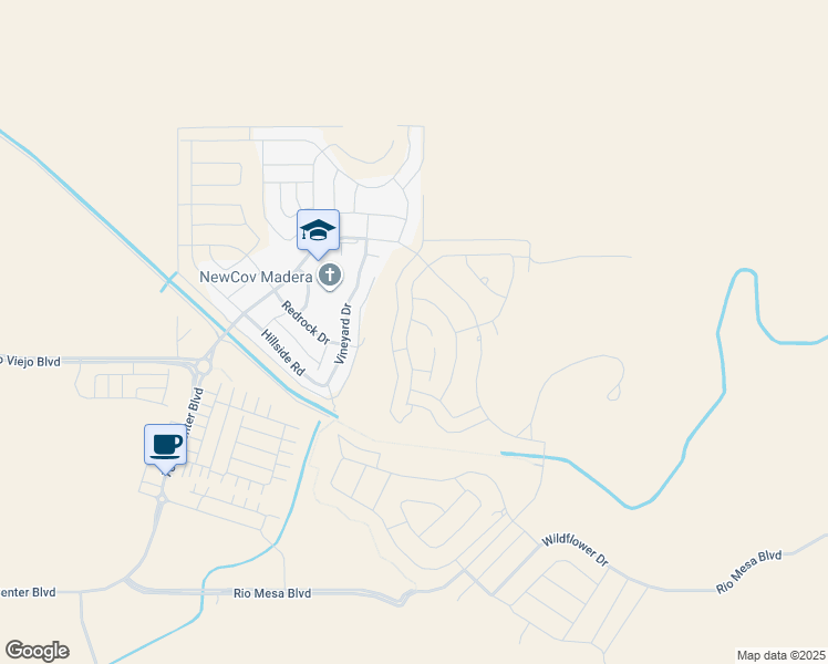 map of restaurants, bars, coffee shops, grocery stores, and more near 4355 Little Canyon Drive in Madera County