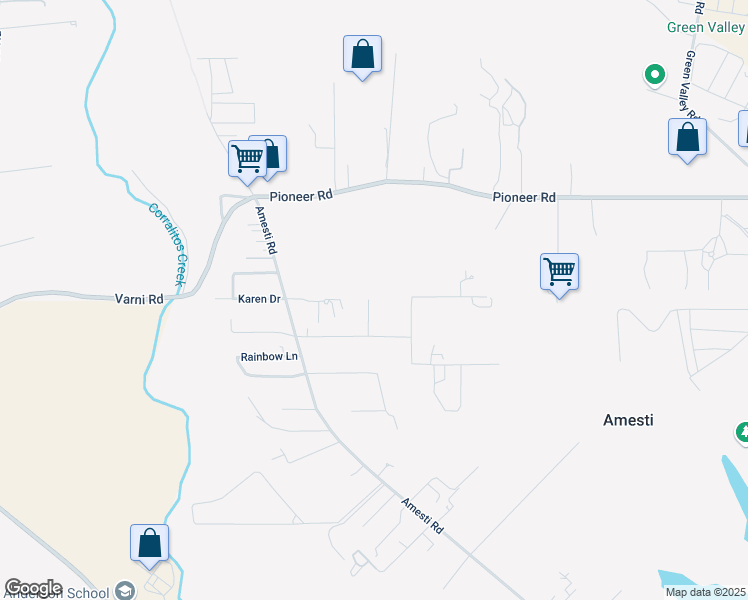 map of restaurants, bars, coffee shops, grocery stores, and more near 66 Bradley Terrace in Watsonville