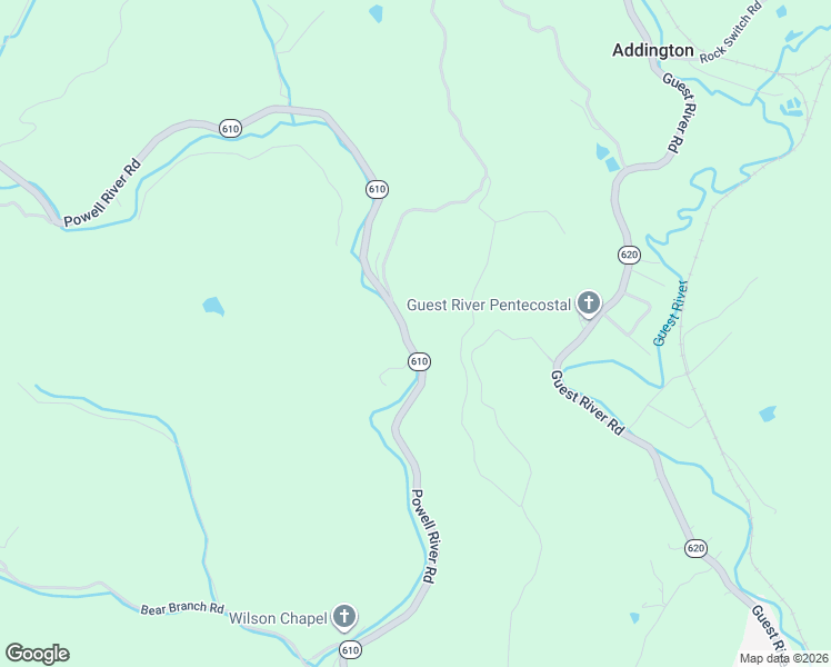 map of restaurants, bars, coffee shops, grocery stores, and more near 5610 Powell River Road in Norton