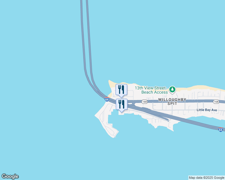 map of restaurants, bars, coffee shops, grocery stores, and more near 1546 Lea View Avenue in Norfolk