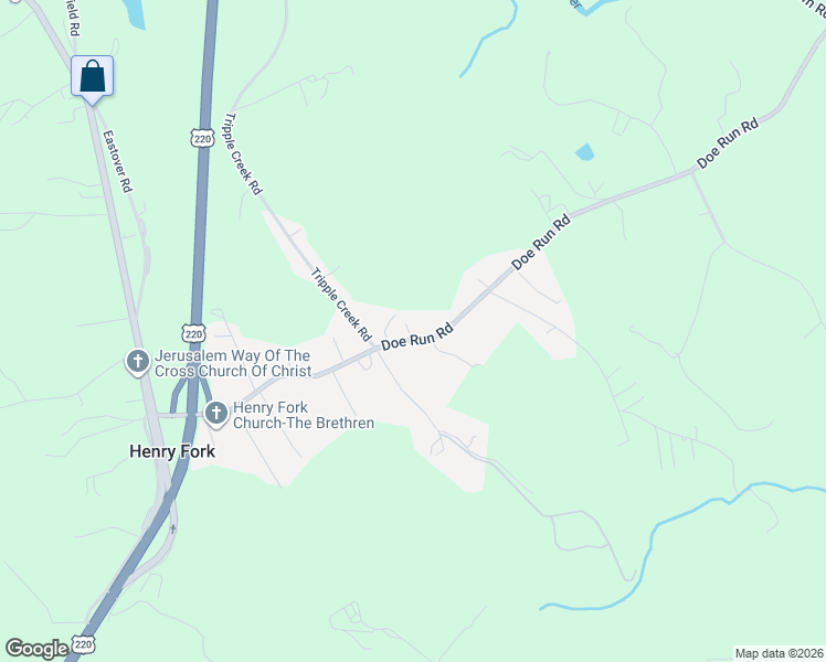 map of restaurants, bars, coffee shops, grocery stores, and more near 575 Doe Run Road in Rocky Mount