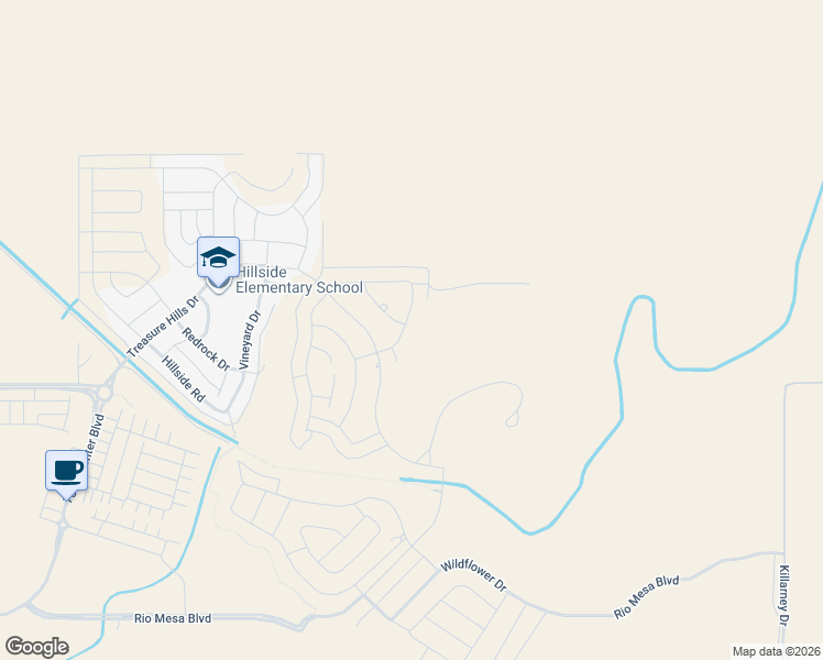 map of restaurants, bars, coffee shops, grocery stores, and more near Silverado Road in Friant