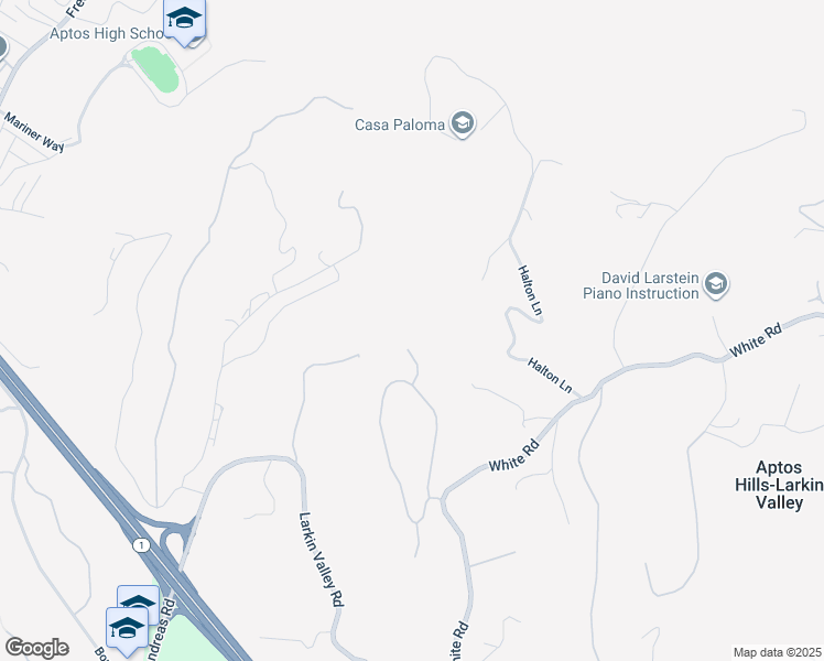 map of restaurants, bars, coffee shops, grocery stores, and more near 388 Aptos Ridge Circle in Watsonville