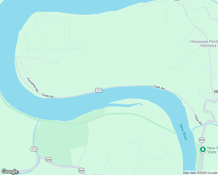map of restaurants, bars, coffee shops, grocery stores, and more near State Road 777 in Hiwassee