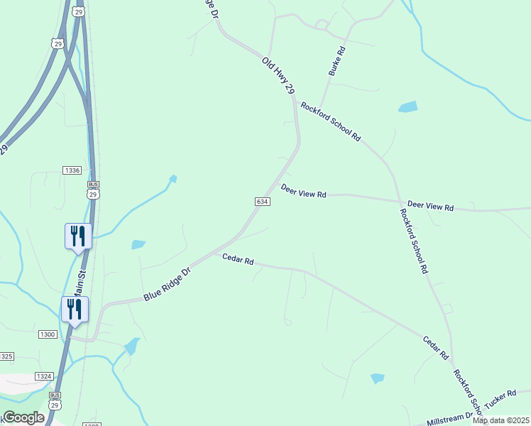 map of restaurants, bars, coffee shops, grocery stores, and more near 968 Blue Ridge Drive in Gretna