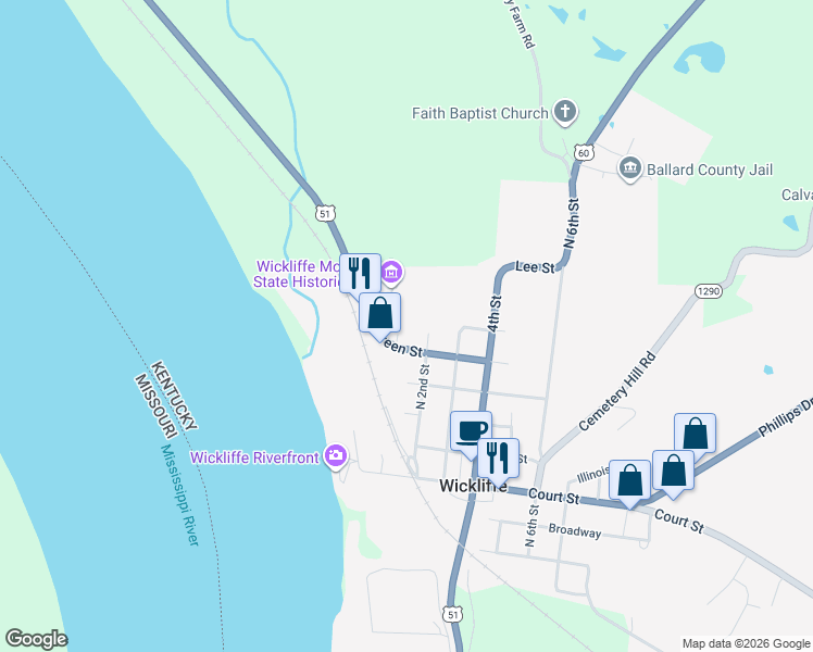 map of restaurants, bars, coffee shops, grocery stores, and more near 94 Green Street in Wickliffe
