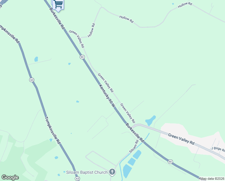 map of restaurants, bars, coffee shops, grocery stores, and more near 2328 Burkesville Road in Glasgow