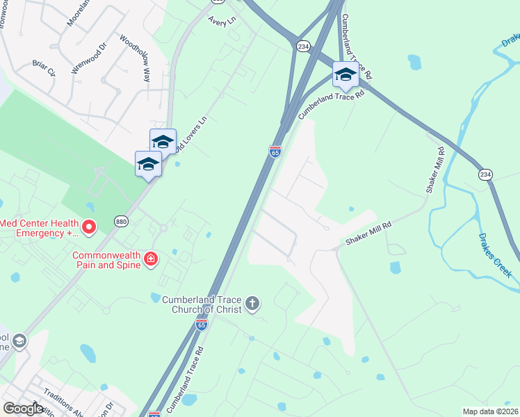 map of restaurants, bars, coffee shops, grocery stores, and more near 2900-3050 Cumberland Trace Road in Bowling Green