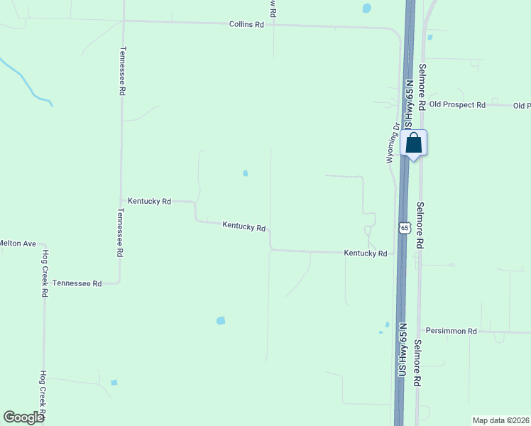 map of restaurants, bars, coffee shops, grocery stores, and more near 665 Kentucky Road in Ozark