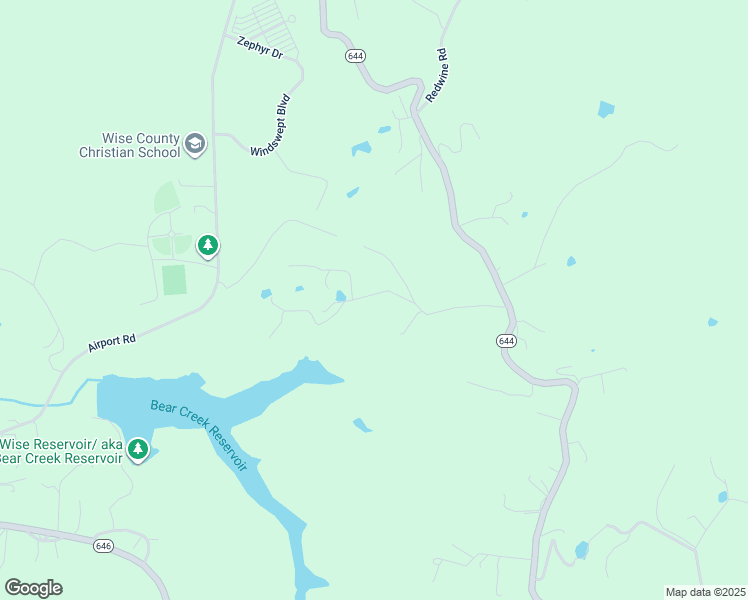 map of restaurants, bars, coffee shops, grocery stores, and more near 10506 North Reservoir Road in Wise