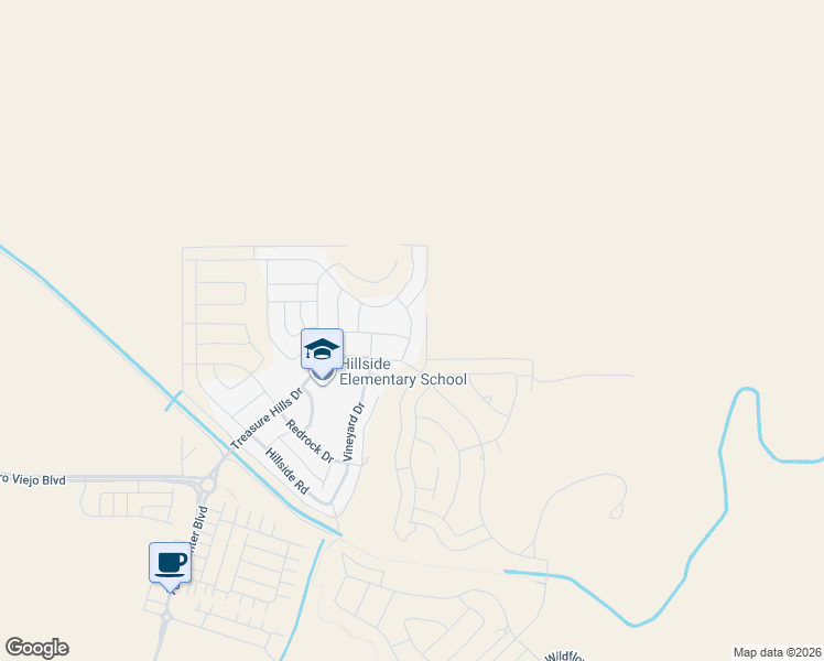 map of restaurants, bars, coffee shops, grocery stores, and more near Silverado Road in Madera County
