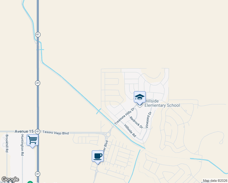 map of restaurants, bars, coffee shops, grocery stores, and more near 646 Wood Crest Avenue in Madera