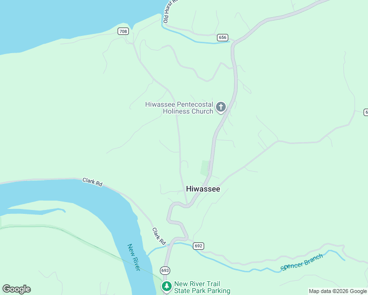 map of restaurants, bars, coffee shops, grocery stores, and more near 2366 Bethel Church Road in Hiwassee