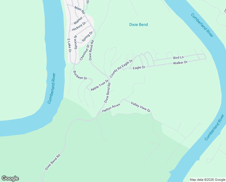 map of restaurants, bars, coffee shops, grocery stores, and more near 2560 Dixie Bend Road in Burnside