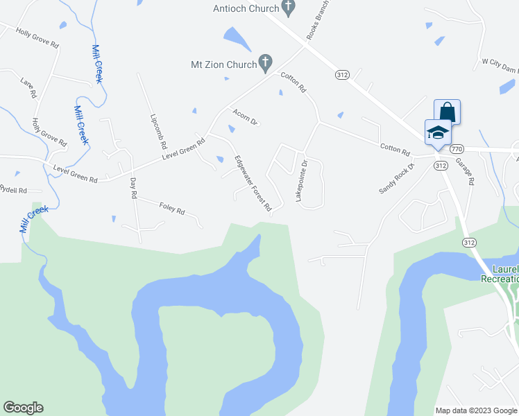 map of restaurants, bars, coffee shops, grocery stores, and more near 257 Edgewater Forest Road in Corbin