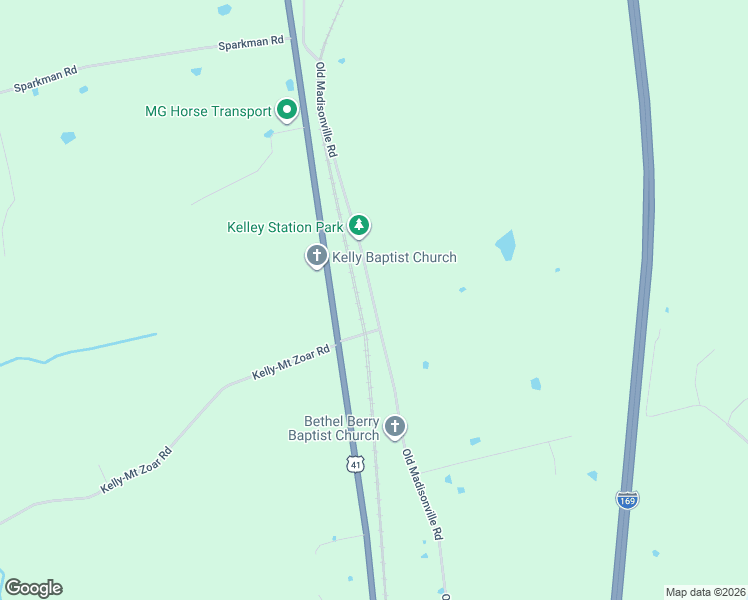 map of restaurants, bars, coffee shops, grocery stores, and more near 7301-7623 Old Madisonville Road in Hopkinsville