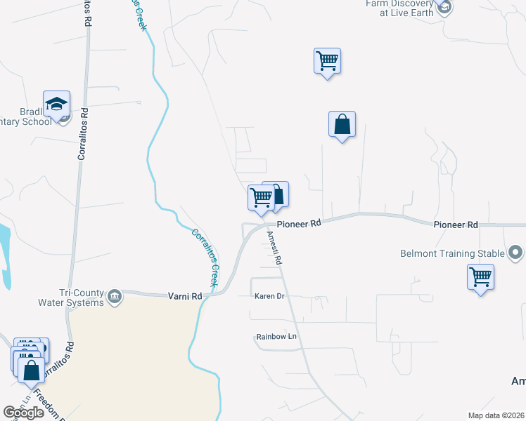 map of restaurants, bars, coffee shops, grocery stores, and more near 1014 Amesti Road in Watsonville