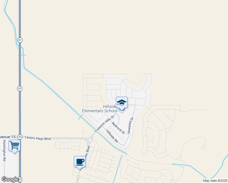 map of restaurants, bars, coffee shops, grocery stores, and more near 4679 Twin Oaks Rd in Madera