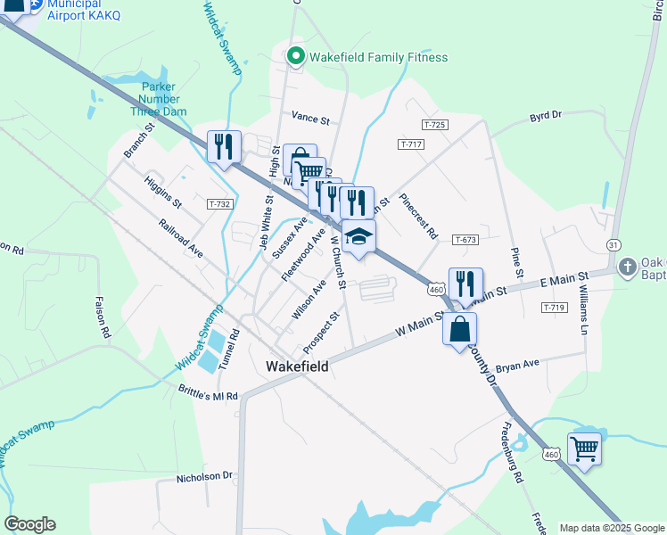 map of restaurants, bars, coffee shops, grocery stores, and more near 112 Wilson Ave in Wakefield