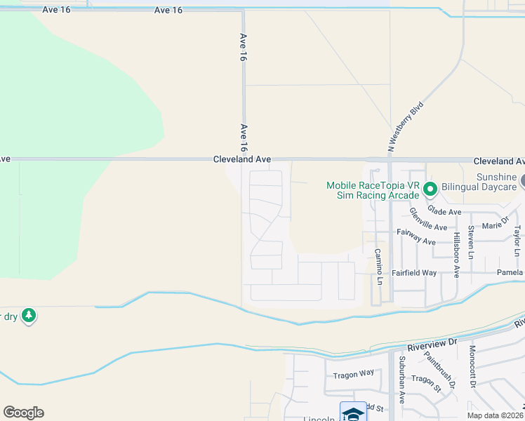 map of restaurants, bars, coffee shops, grocery stores, and more near 23888 Avenue 15 1/2 in Madera