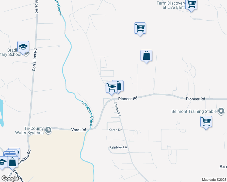 map of restaurants, bars, coffee shops, grocery stores, and more near 1014 Amesti Road in Watsonville