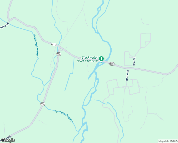 map of restaurants, bars, coffee shops, grocery stores, and more near 38056 Old Blackwater Road in Ivor