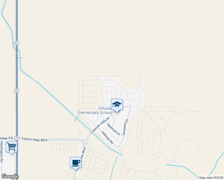 map of restaurants, bars, coffee shops, grocery stores, and more near 4679 Twin Oaks Rd in Madera
