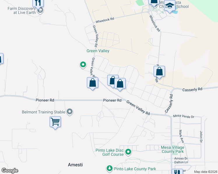 map of restaurants, bars, coffee shops, grocery stores, and more near 1030 Green Valley Road in Watsonville