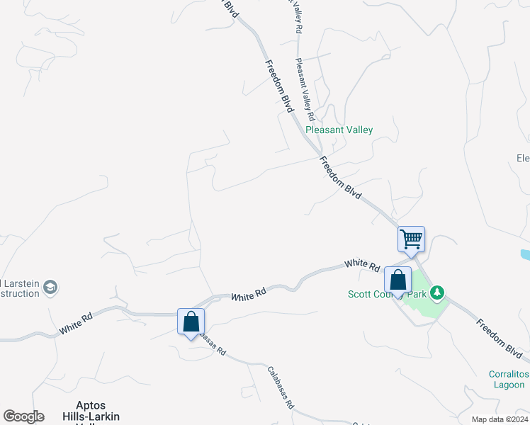 map of restaurants, bars, coffee shops, grocery stores, and more near Willow Heights in Aptos