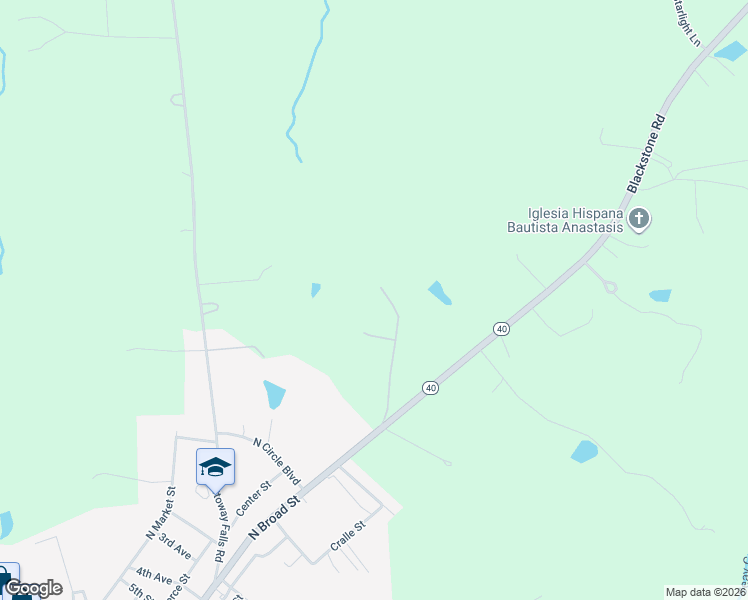 map of restaurants, bars, coffee shops, grocery stores, and more near 217 Ebenezer Way in Kenbridge