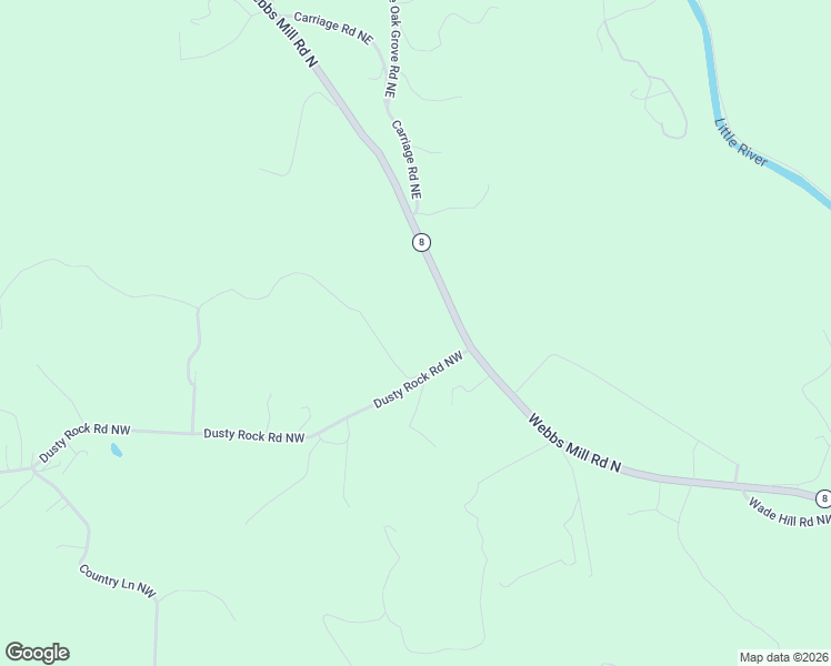 map of restaurants, bars, coffee shops, grocery stores, and more near 3500-3518 Webbs Mill Road North in Floyd