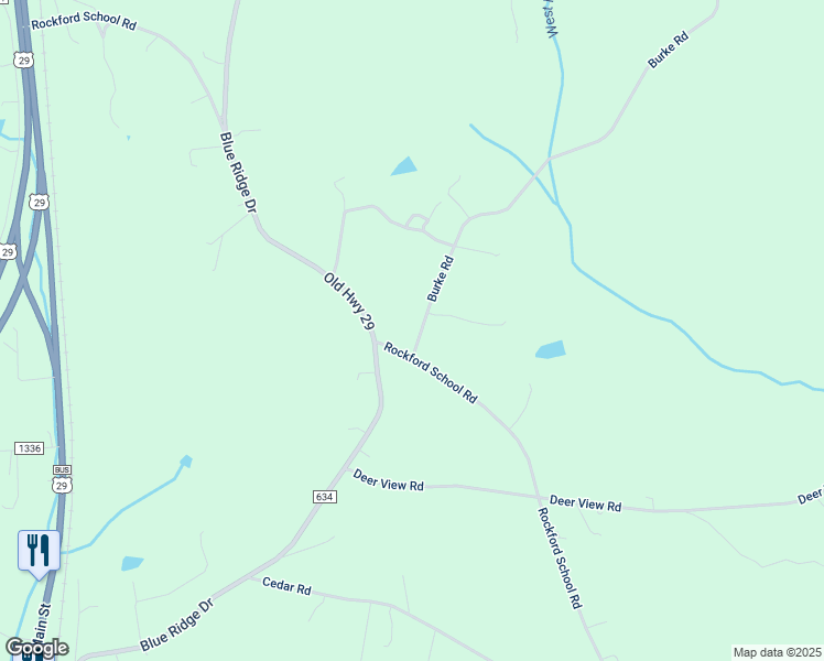 map of restaurants, bars, coffee shops, grocery stores, and more near 169 Burke Road in Gretna