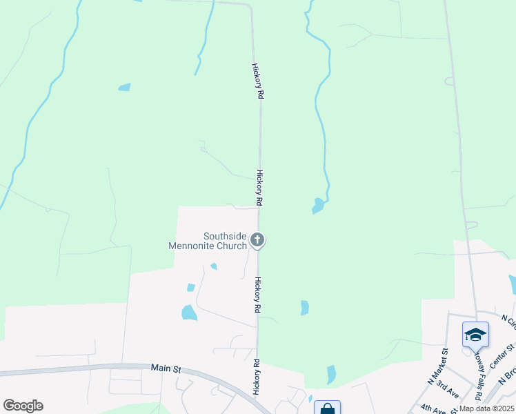 map of restaurants, bars, coffee shops, grocery stores, and more near 631 Hickory Road in Kenbridge