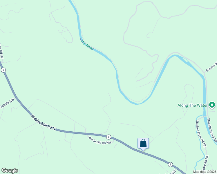 map of restaurants, bars, coffee shops, grocery stores, and more near 183 Pine Mountain Road Northeast in Floyd