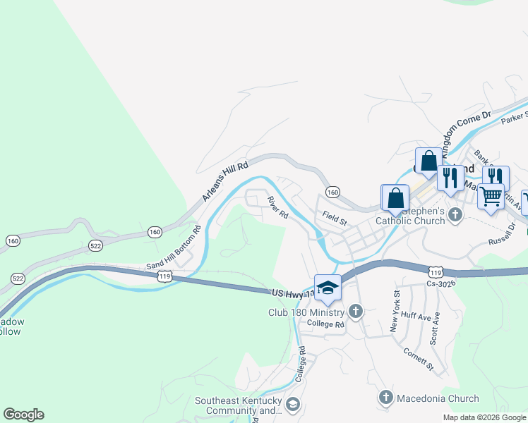 map of restaurants, bars, coffee shops, grocery stores, and more near 709 Hogg Street in Cumberland