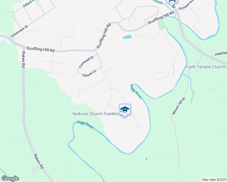 map of restaurants, bars, coffee shops, grocery stores, and more near 345 Glenn Wood Drive in Rocky Mount