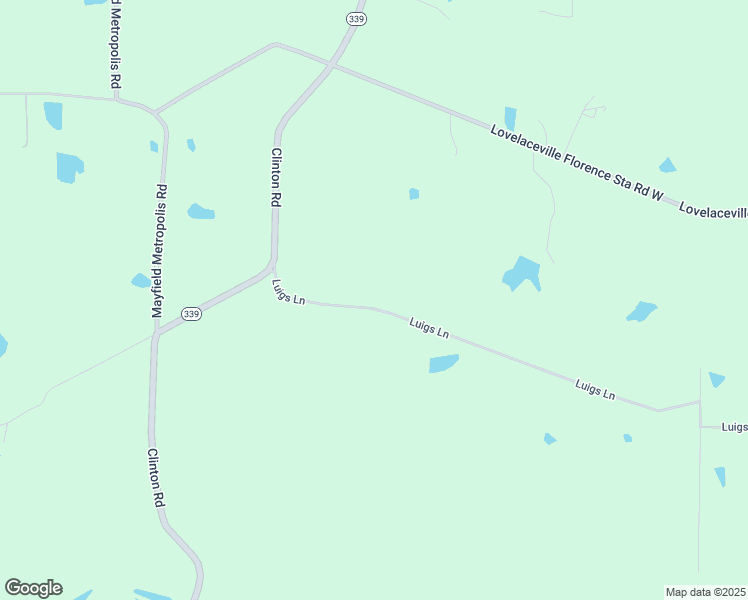 map of restaurants, bars, coffee shops, grocery stores, and more near 1605 Luigs Lane in Paducah