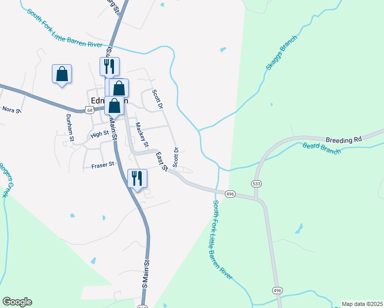 map of restaurants, bars, coffee shops, grocery stores, and more near 120 Scott Drive in Edmonton