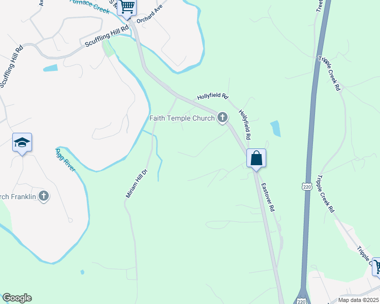 map of restaurants, bars, coffee shops, grocery stores, and more near 218 Sunrise Road in Rocky Mount
