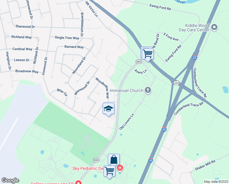map of restaurants, bars, coffee shops, grocery stores, and more near 703 Steeplechase Way in Bowling Green