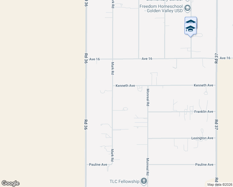 map of restaurants, bars, coffee shops, grocery stores, and more near 36228 Kenneth Avenue in Madera
