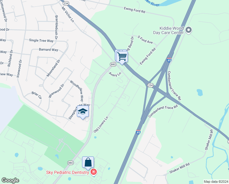 map of restaurants, bars, coffee shops, grocery stores, and more near 2459 Mount Victor Lane in Bowling Green