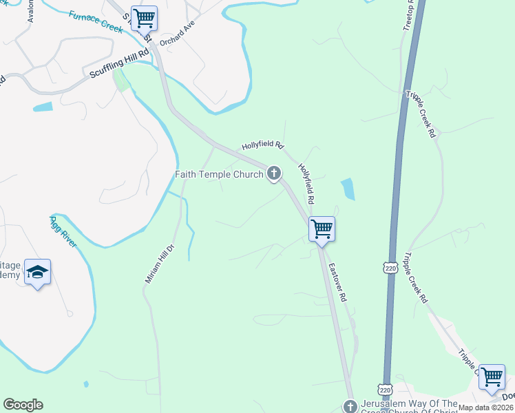 map of restaurants, bars, coffee shops, grocery stores, and more near 112 Sunrise Road in Rocky Mount