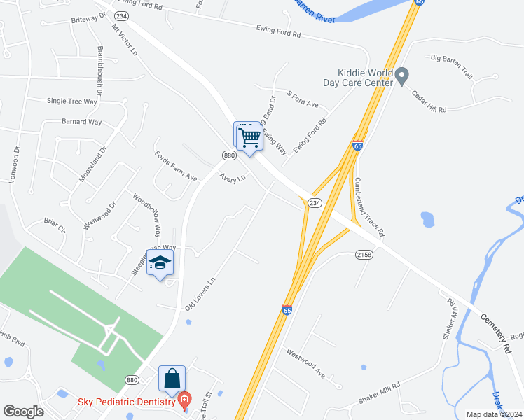 map of restaurants, bars, coffee shops, grocery stores, and more near 160 Old Lovers Lane in Bowling Green