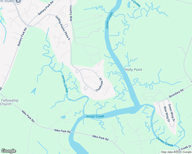 map of restaurants, bars, coffee shops, grocery stores, and more near 20639 Creekside Drive in Smithfield