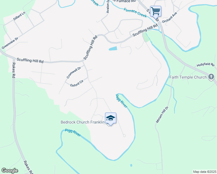 map of restaurants, bars, coffee shops, grocery stores, and more near 265 Glenn Wood Drive in Rocky Mount