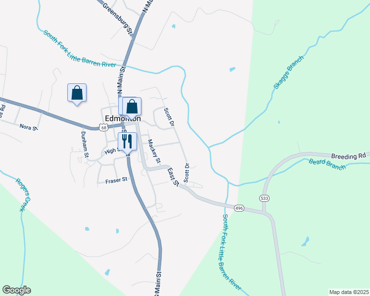 map of restaurants, bars, coffee shops, grocery stores, and more near 120 Scott Drive in Edmonton