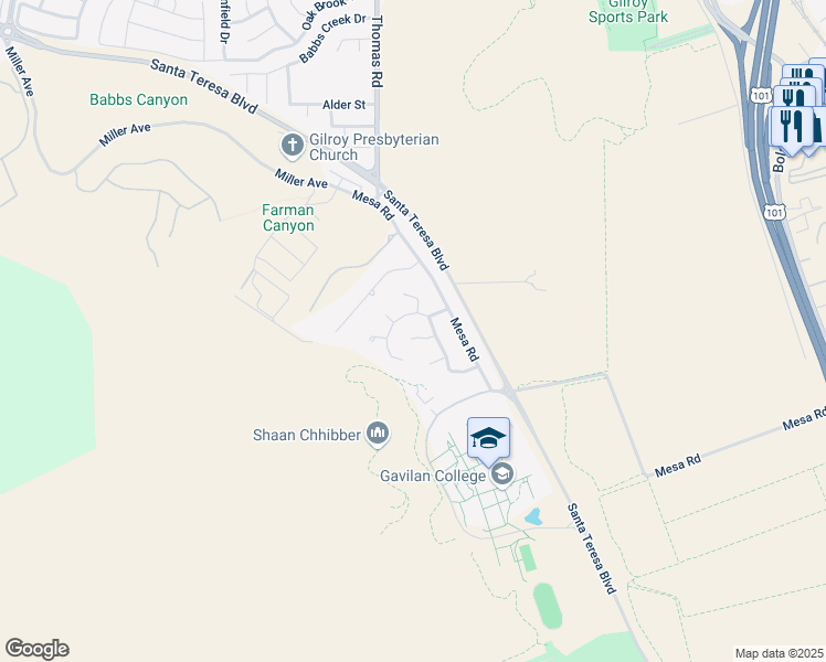 map of restaurants, bars, coffee shops, grocery stores, and more near 775 Lisa Court in Gilroy