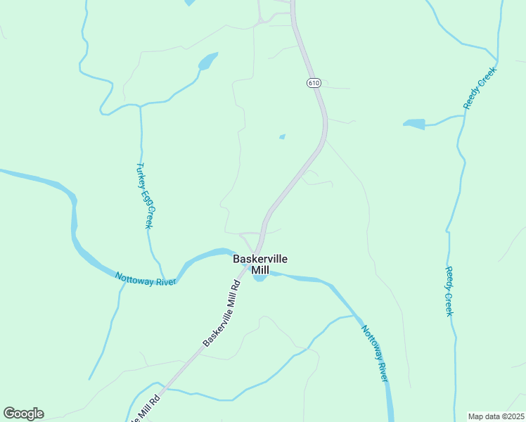 map of restaurants, bars, coffee shops, grocery stores, and more near 21407 Baskerville Mill Road in McKenney