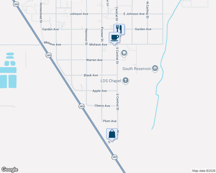 map of restaurants, bars, coffee shops, grocery stores, and more near 16-98 Apple Avenue in Colorado City